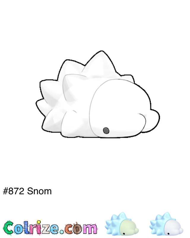 Pokemon Snom coloring page + Shiny Snom coloring page
